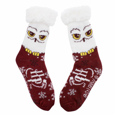 Harry Potter Burgundy Hedwig Cozy Cabin Socks